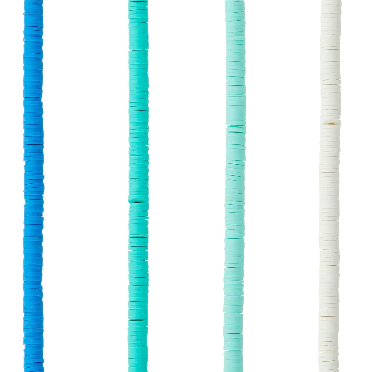 Espaceurs heishi en argile turquoise de Bead Landing, 6 mm